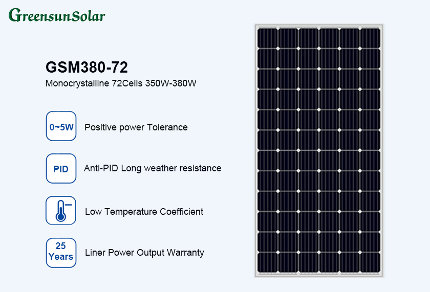 Mono 72cells solar panel 