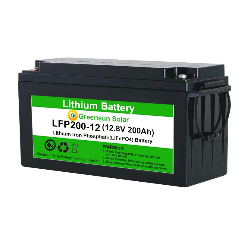 lithium iron battery 12v 200ah deep cycle