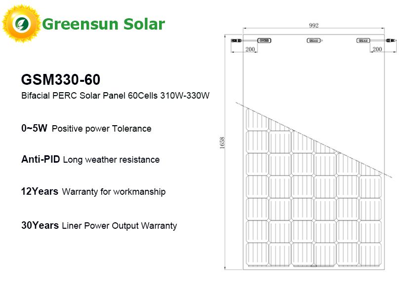 Bifacial PERC pv modules 60cells