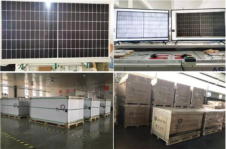 half cells solar panel factory