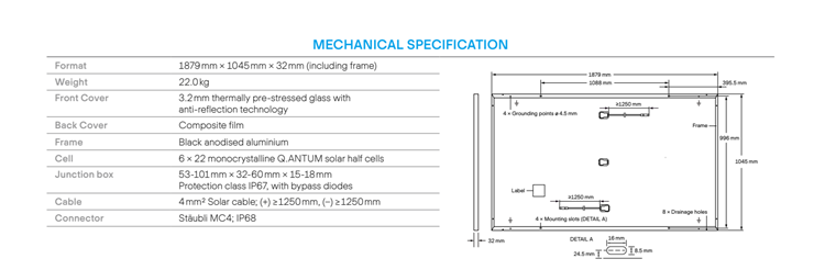 q cells 410w solar panel