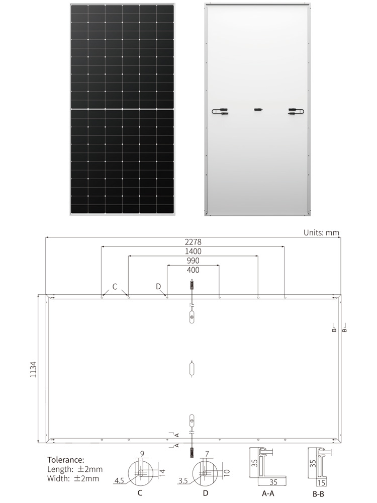 longi solar panel 550w 560w