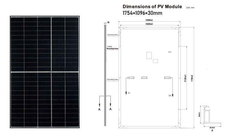 black frame solar panel 410w