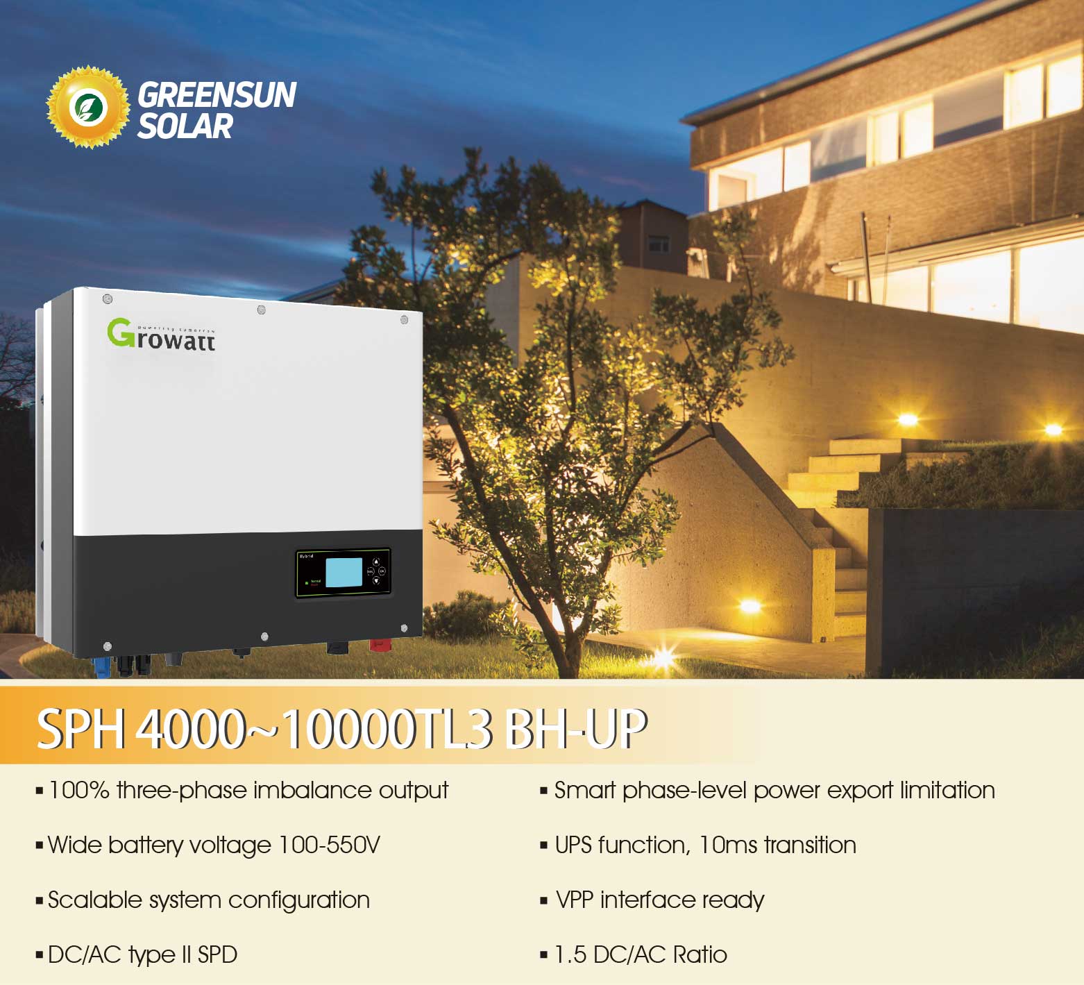 growatt SPH hybrid inverter 3 phase