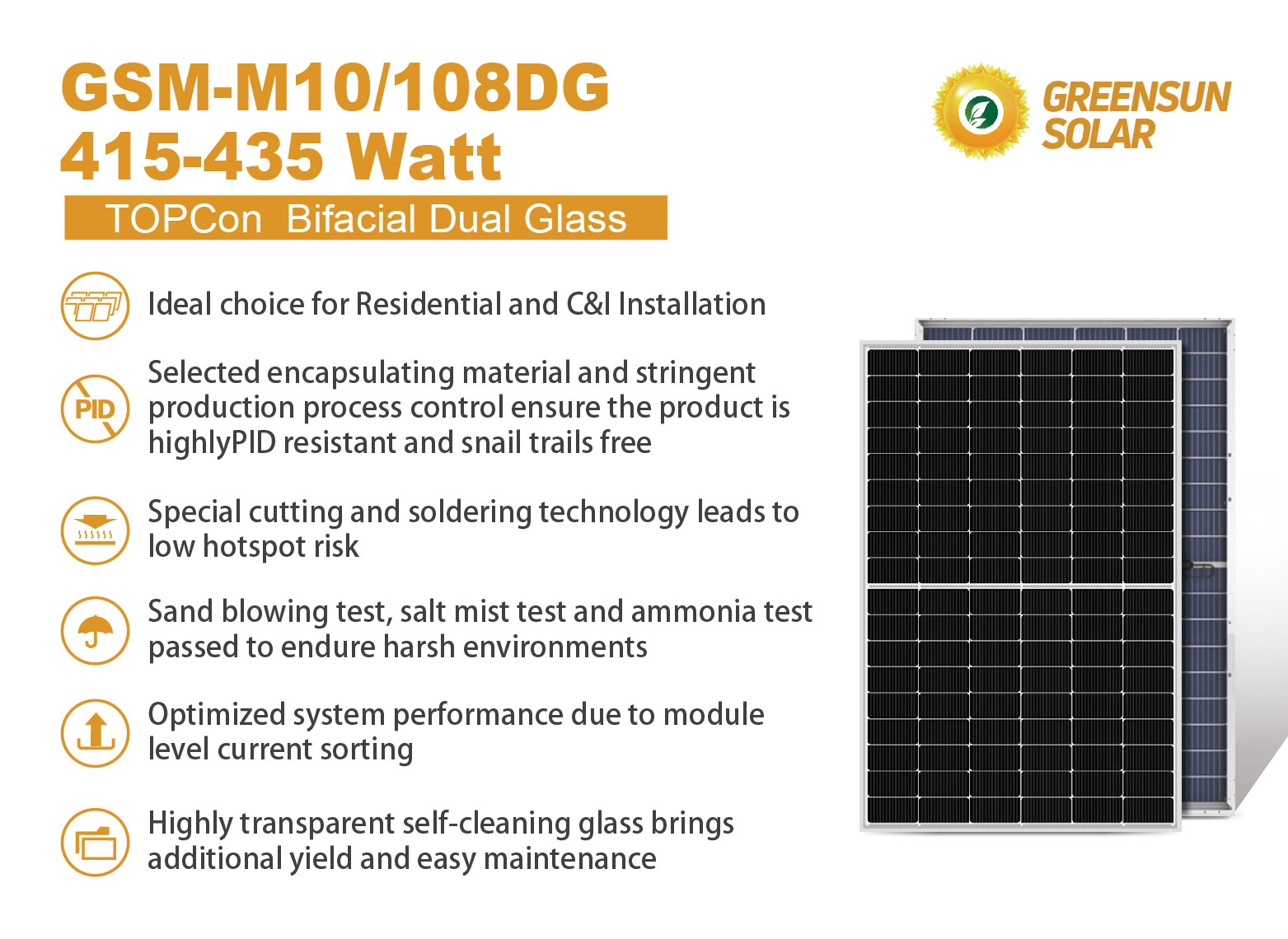 topcon solar panel 420w