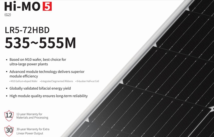 longi solar panel 555W