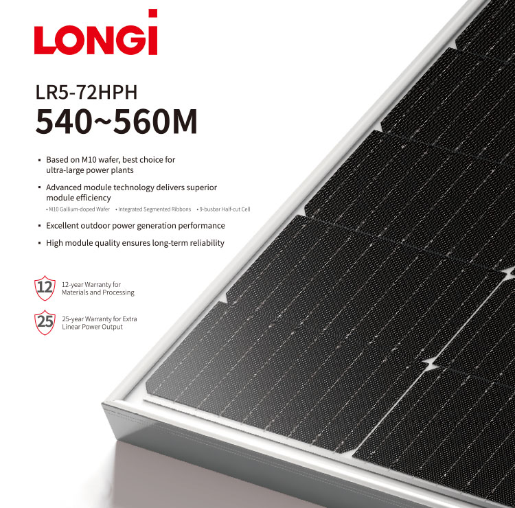longi solar panel 550w