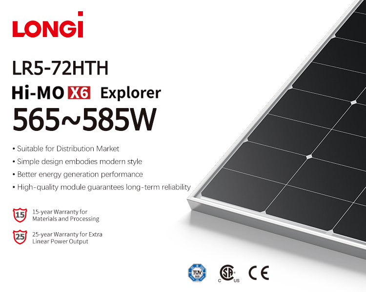 Longi hi-mo6 580W solar panel