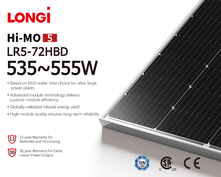 Longi 555w solar panel