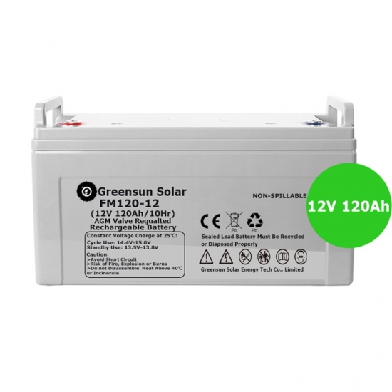 buy Maintenance Free Solar Battery 12v 120ah AGM for Wind Energy