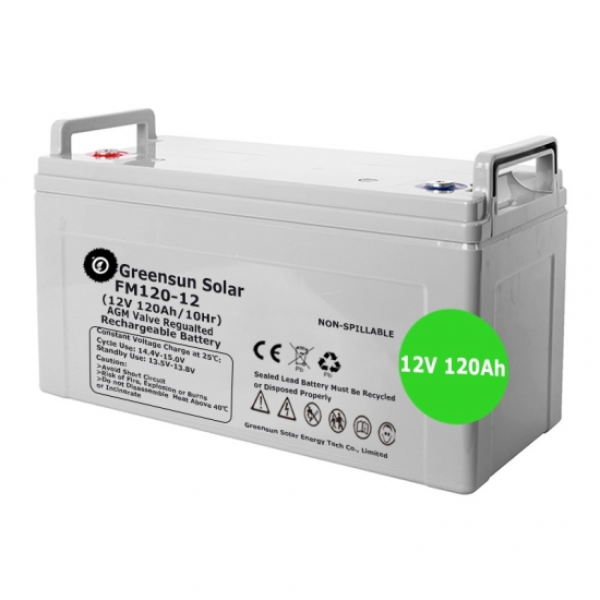 buy Maintenance Free Solar Battery 12v 120ah AGM for Wind Energy