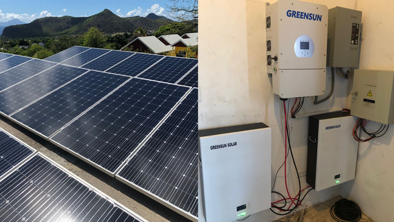 8KW Hybrid Solar Storage System with 48V 400Ah Powerwall(2 48V 200AH in Parallel)